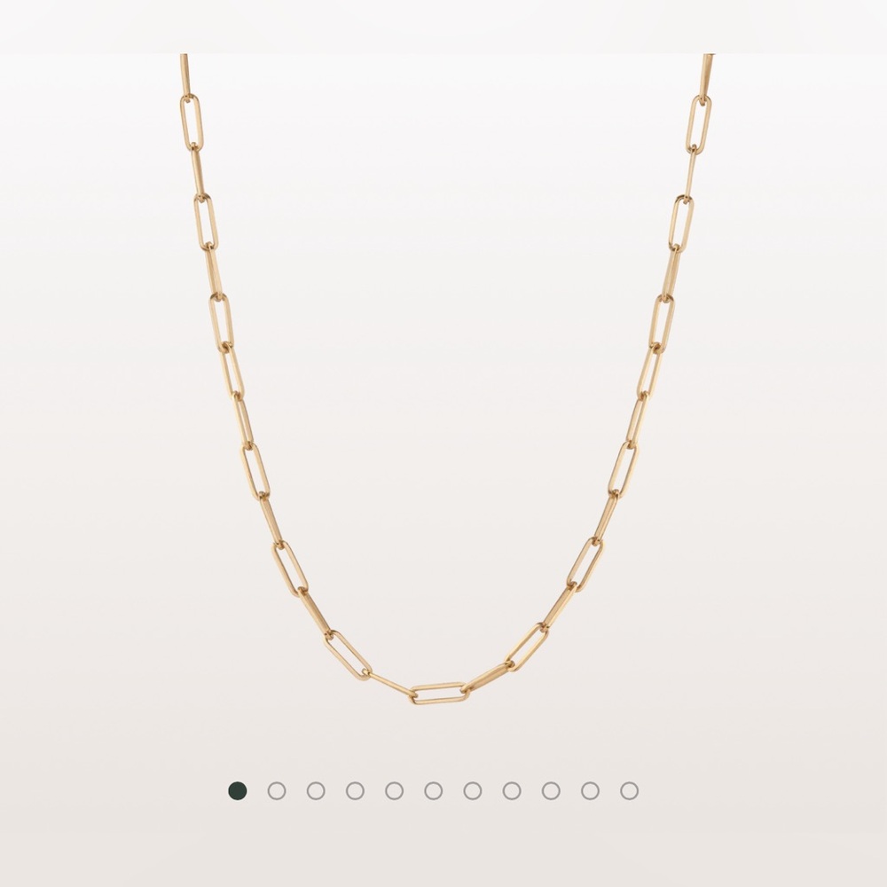 18 inch Aurate Large Gold Vermeil Paperclip Chain Necklace